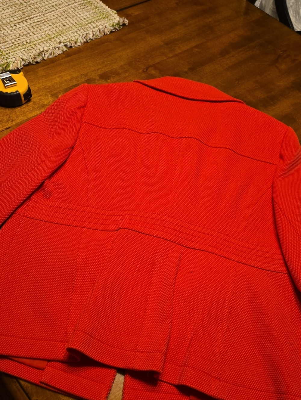 Halogen Poppy Red Textured Button-Front Blazer Jacket - Picture 5 of 5